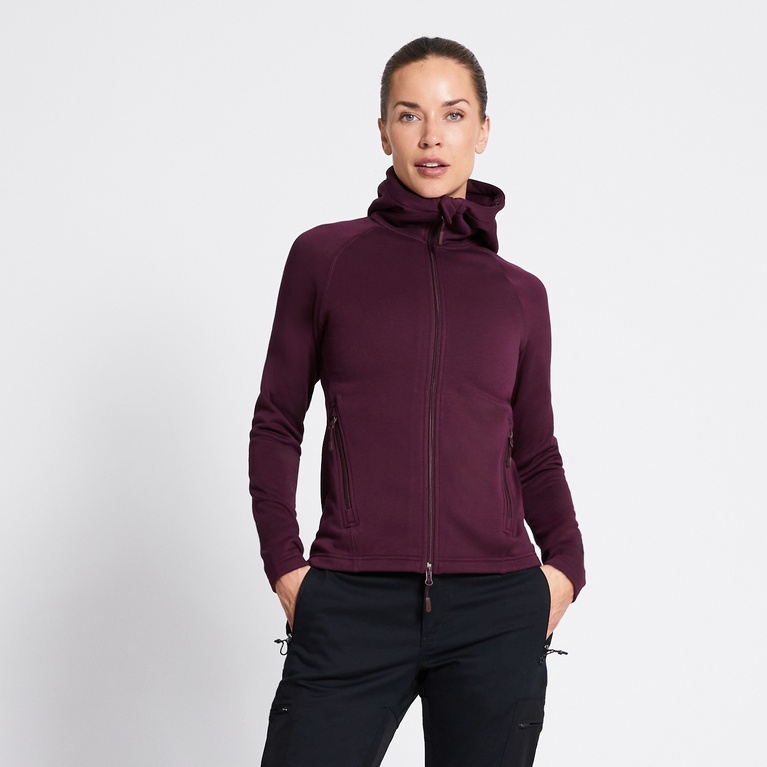 Functional hoodie "Vegby" Aubergine